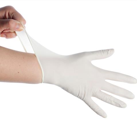 LATEX POWDERED GLOVES - MEDIUM